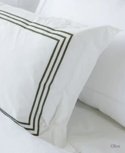 Hotel 3-Line Stitch 410 Thread Count Percale -Home Textiles Shop 3 Line PercaleMilkDecoCushionOlive 75fb6b64 b850 4bf0 adc4 3529f0be535b