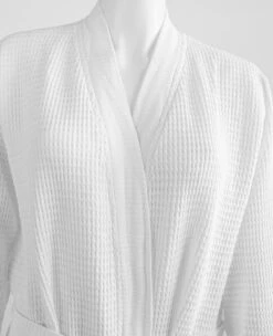 Washed Cotton/Bamboo Waffle Robe White 17 Washed Cotton/Bamboo Waffle Robe White -Home Textiles Shop 3T0A1784