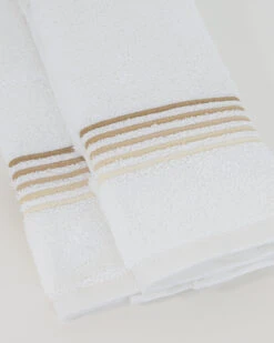 5-Line Embroidered Guest Towels -Home Textiles Shop 5 LineEmbroideredTowelsand1