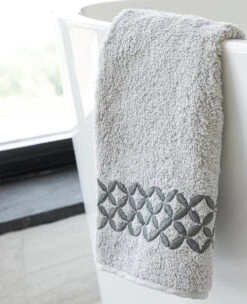 Anice Guest Towel Charcoal/Silver (Set Of 2)