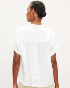 Velvet Aria Shortsleeve Linen Shirt -Home Textiles Shop AriaShortsleeveLinenShirt3