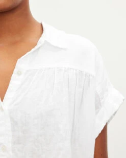 Velvet Aria Shortsleeve Linen Shirt -Home Textiles Shop AriaShortsleeveLinenShirt4