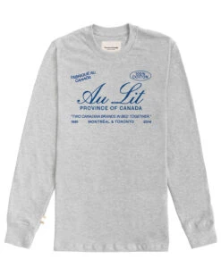 Au Lit X Province Of Canada Vintage Logo Tee Grey -Home Textiles Shop Au Lit x Province of Canada Vintage Logo Tee Grey5