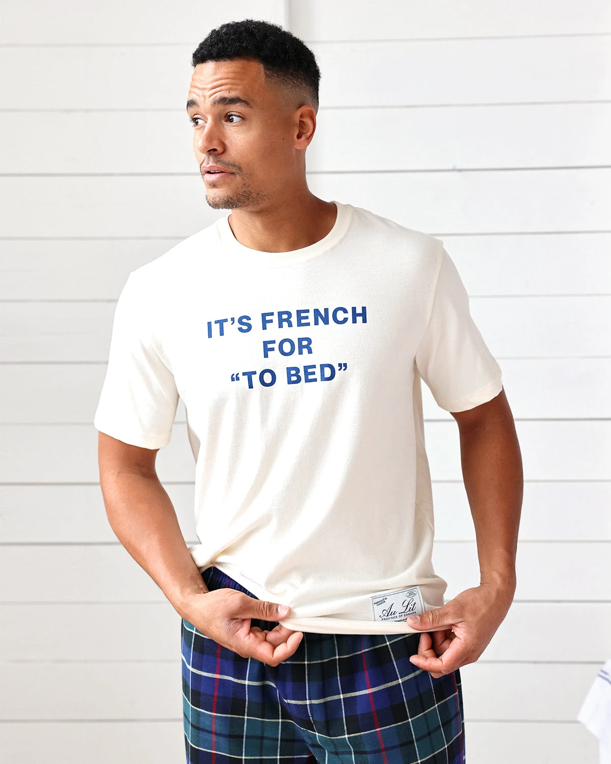 Au Lit X Province Of Canada French For To Bed Tee 15 Au Lit X Province Of Canada French For To Bed Tee - Image 13