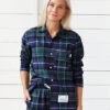Province Of Canada Unisex Flannel Shirt Navy -Home Textiles Shop AuLitxProvinceofCanadaPlaidFlannelPJNavyTop