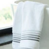 Italian 5-Line Grey Guest Towel (Set Of 2) -Home Textiles Shop BAGNI5LINEGREYWHITE1