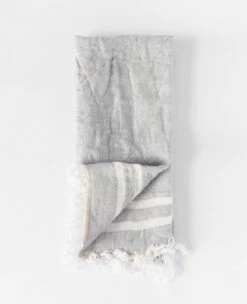 Belgian Linen Towels 15 Belgian Linen Towels -Home Textiles Shop Belgian Linen Guest Towel Grey Stripe 2