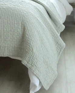 Brooke Coverlet -Home Textiles Shop Brooke Coverlet Sage3