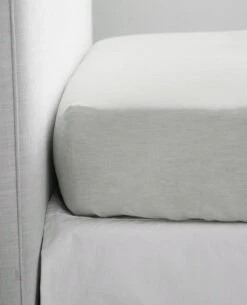 Washed Cotton Sateen Cement -Home Textiles Shop CEMENT fittedsheet1copy