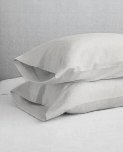 Washed Cotton Sateen Cement -Home Textiles Shop CEMENT pillowcasescopy