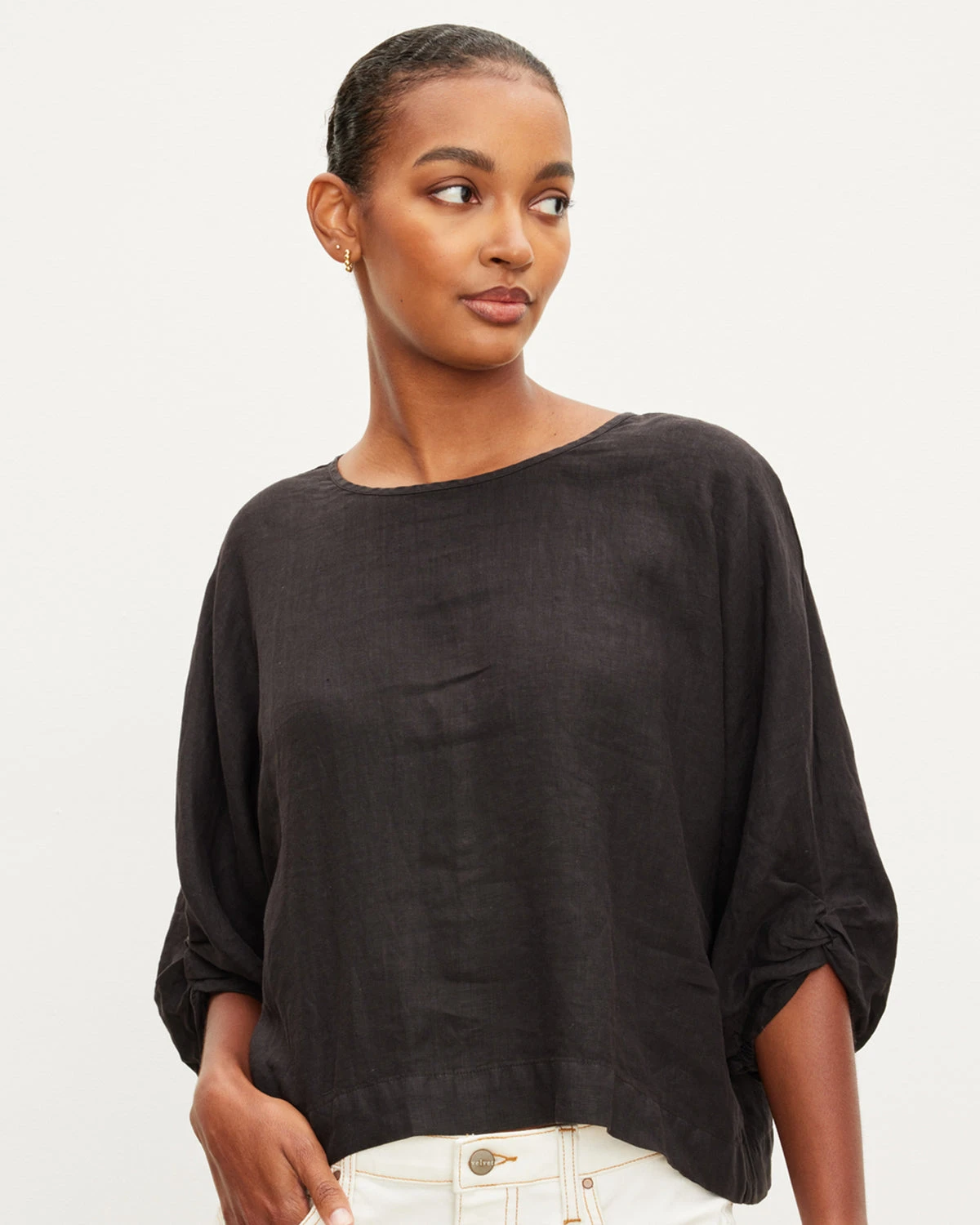 Velvet Cass Puff Sleeve Linen Shirt 4 Velvet Cass Puff Sleeve Linen Shirt - Image 2