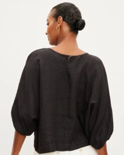 Velvet Cass Puff Sleeve Linen Shirt 18 Velvet Cass Puff Sleeve Linen Shirt -Home Textiles Shop CassPuffSleeveLinenShirt5