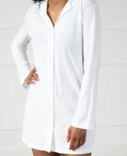 Cayla Organic Cotton Sleepshirt White 9 Cayla Organic Cotton Sleepshirt White -Home Textiles Shop Cayla Organic Cotton Sleepshirt White