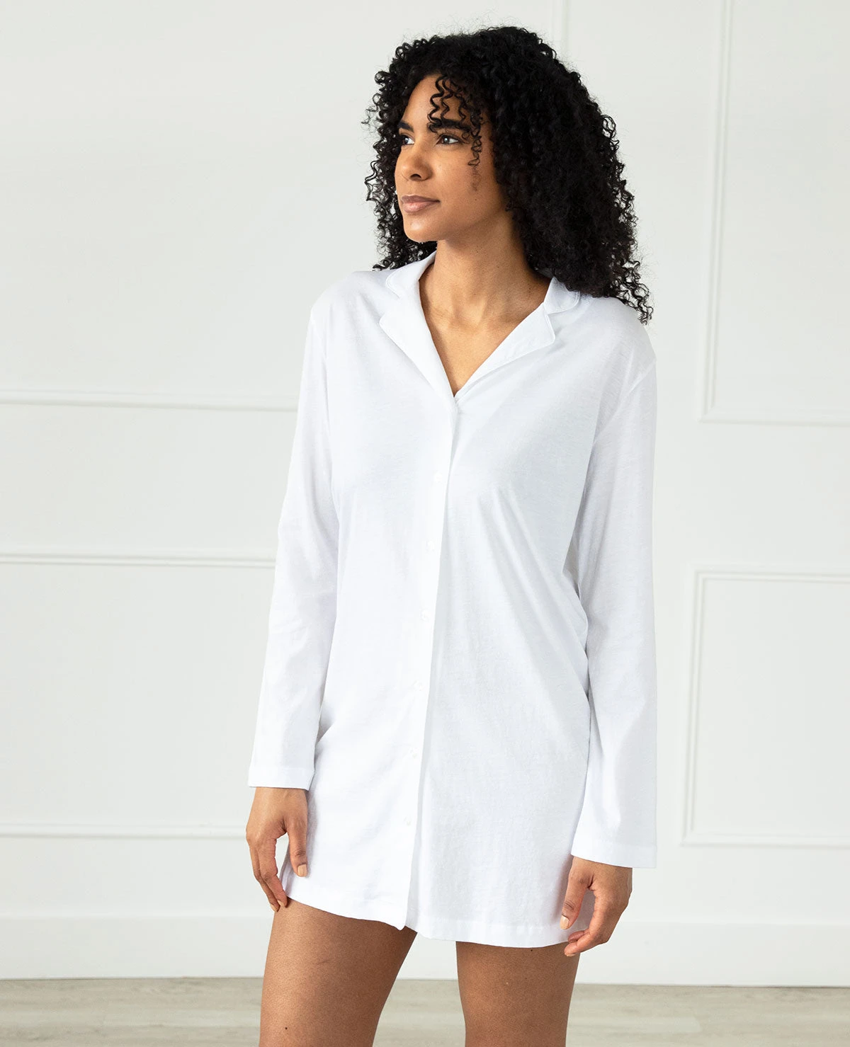 Cayla Organic Cotton Sleepshirt White 4 Cayla Organic Cotton Sleepshirt White - Image 2