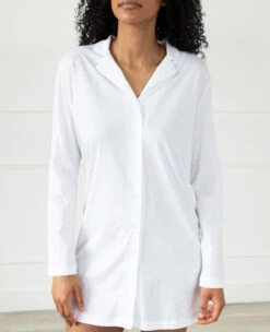Cayla Organic Cotton Sleepshirt White 8 Cayla Organic Cotton Sleepshirt White -Home Textiles Shop Cayla Organic Cotton Sleepshirt White4