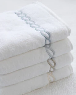 Chain Embroidered Towels