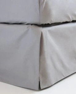 Chambray Grey -Home Textiles Shop Chambray Grey Charcoal bedskirt