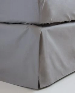 Chambray Grey -Home Textiles Shop Chambray Grey bedskirt