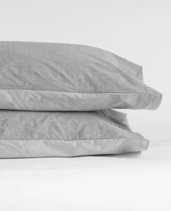 Chambray Grey -Home Textiles Shop ChambrayGreyandCharcoalReversiblePillowCase2