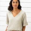 Crinkle Crop Top Natural -Home Textiles Shop Crinkle Crop Top Natural Beauty