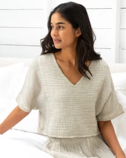 Crinkle Crop Top Natural -Home Textiles Shop Crinkle Crop Top Natural3