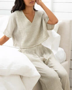 Crinkle Crop Top Natural -Home Textiles Shop Crinkle Crop Top Natural4