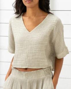 Crinkle Crop Top Natural -Home Textiles Shop Crinkle Crop Top Natural6