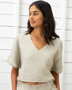 Crinkle Crop Top Natural -Home Textiles Shop Crinkle Crop Top Natural7