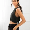 Crinkle Keyhole Tank Black 2 Crinkle Keyhole Tank Black -Home Textiles Shop Crinkle Keyhole Tank Black3