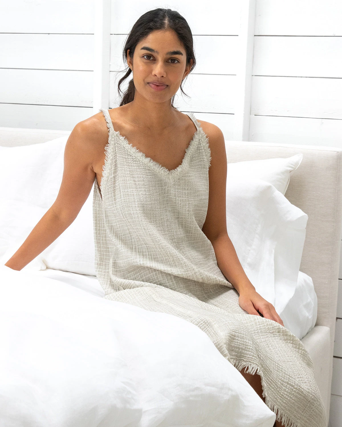 Crinkle Strappy Dress Natural 4 Crinkle Strappy Dress Natural - Image 2