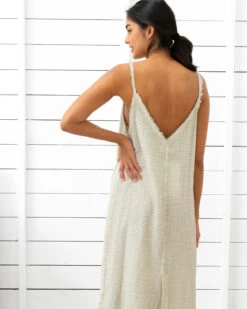 Crinkle Strappy Dress Natural 11 Crinkle Strappy Dress Natural -Home Textiles Shop Crinkle Strappy Dress Natural5