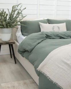 Crinkle Cotton Set Moss -Home Textiles Shop CrinkleCottonSetMoss2