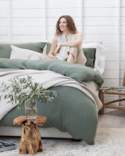 Crinkle Cotton Set Moss