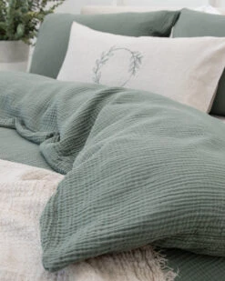 Crinkle Cotton Set Moss -Home Textiles Shop CrinkleCottonSetMoss5