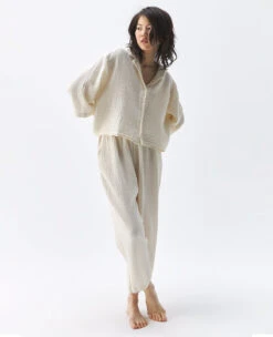 Crinkle Shirt Cream -Home Textiles Shop CrinkleShirtCream1