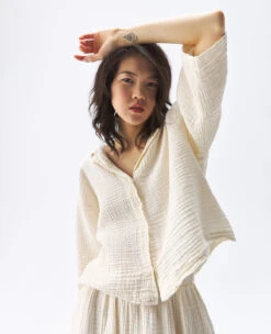 Crinkle Shirt Cream
