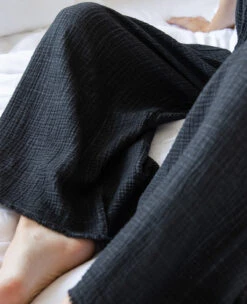 Crinkle Palazzo Pants Black -Home Textiles Shop CrinkleSlouchyPantsBlack4