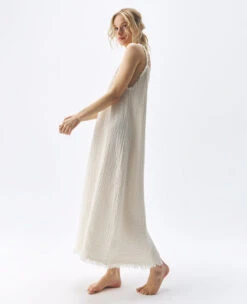 Crinkle Strappy Dress Cream -Home Textiles Shop CrinkleStrappyDressCream1