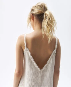 Crinkle Strappy Dress Cream -Home Textiles Shop CrinkleStrappyDressCream2