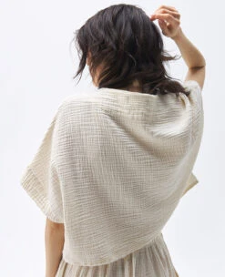 Crinkle Crop Top Cream -Home Textiles Shop CrinkleTopCream4