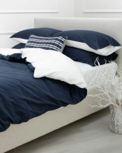 Duet Flannel Navy/White