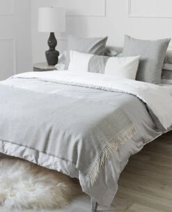 Duet Cotton Sateen Grey/Milk -Home Textiles Shop DuetCottonSateenGrey Milk3