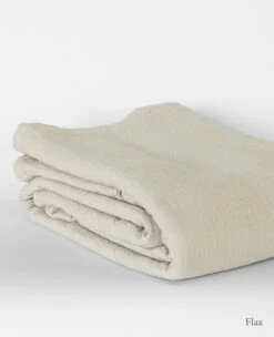 Washed Cotton Blankets -Home Textiles Shop Easy Living Blanket Flax