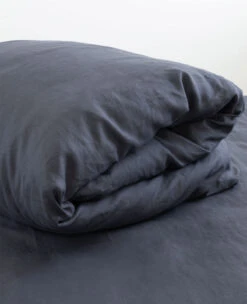 Washed Cotton Sateen Navy -Home Textiles Shop Easy Living Washed Sateen Navy