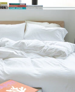 Washed Cotton Sateen White