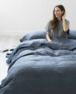 Washed 100% Linen Navy -Home Textiles Shop EasyLivingWashedLinenNavy4