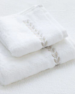 Empire Embroidered Guest Towels -Home Textiles Shop EmpireEmbroideredGuestTowelsFlax1