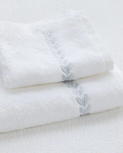 Empire Embroidered Guest Towels -Home Textiles Shop EmpireEmbroideredGuestTowelsOyster1