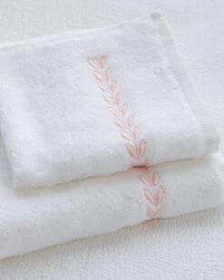 Empire Embroidered Guest Towels -Home Textiles Shop EmpireEmbroideredGuestTowelspink1