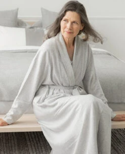 Cashmere Robe Heather Pearl -Home Textiles Shop EricandJavintaJuly22 8